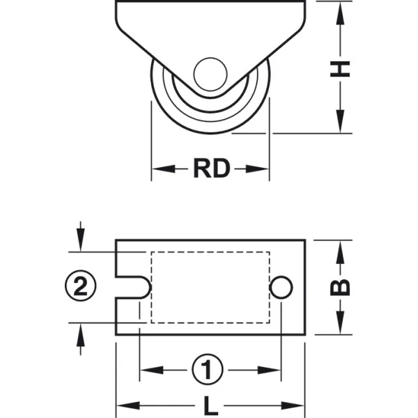 Ratukas stacionarus H33mm, 25kg kietas
