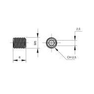 Screw M5x6mm CUBE black