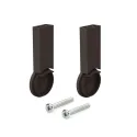 Support for Ø28mm tube with cover cap dark brown