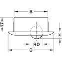 Furniture castor, Load bearing capacity 50kg, without braking function, free running