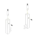 Set of clothes hanger tube supports - invisible fixing