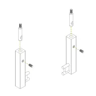 Laikikliai distanciniai galiniai 30x8/30x10mm, vamzdžiui, pilka