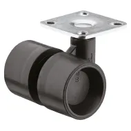 Ratukas dvig. su plokštele Ø40mm, H52mm, juoda