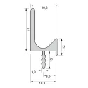 Aluminum handle profile, for recess mounting L3500mm black
