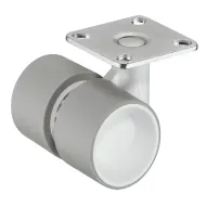 Ratukas dvig. su plokštele Ø40mm, H52mm, balta/pilka