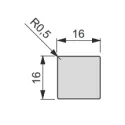 Profile iQube 16x16mm L1200mm black