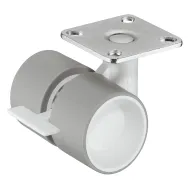 Twin wheel castor, Load bearing capacity 35kg, steerable with brake