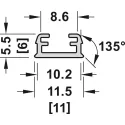 Profile 1109 plastic L3000mmx6 white for COB LED