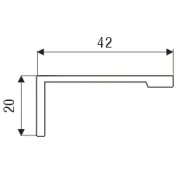 Aluminum handle profile L4000mm