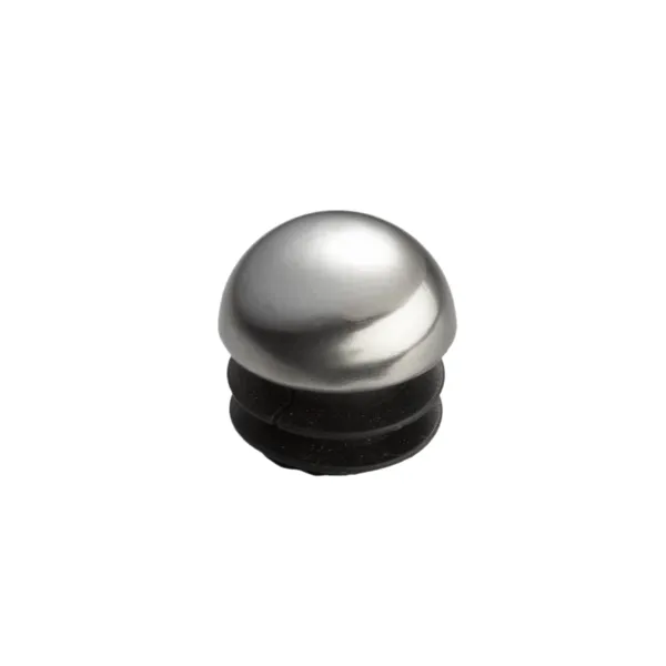 Tube end plug semicircular for tube Ø25mm chrome