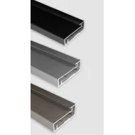 Frame profile 04S, L3500mm, aluminium anodized, stainless steel