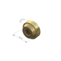 End plug for tube Ø16mm polished brass No16