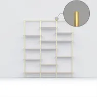 End plug for tube Ø16mm polished brass No16