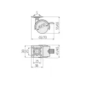 Furniture castor with brake Ø50mm plastic, black