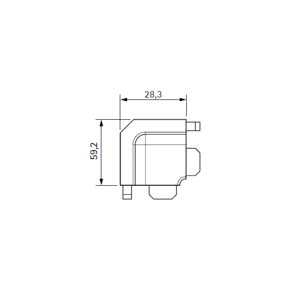 Joint for profile, angular, inner white