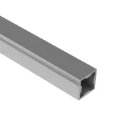 Profile iQube 22x22mm with 1 bracket L3500mm black