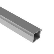 Profile iQube 22x22mm with 2 brackets L3500mm black
