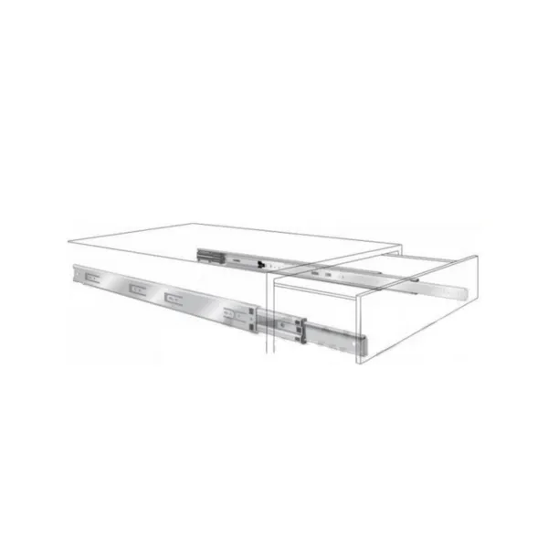 Ball bearing runners L550mm H45mm, full extension with soft close