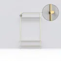 T-connector with invisible fixation for Ø16mm tube L45mm polished brass No16