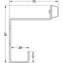 Atramėlė-pakabėlė 19x87x74mm, nerūdijančio plieno spalva