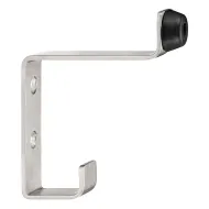 Wall mounted door stop, with wardrobe hooks