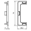 Endcap for profile, outer, aluminium