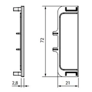 Endcap for profile, inner, aluminium
