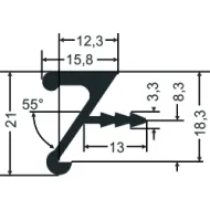 Profilis aliuminis rankenėlei L3500mm