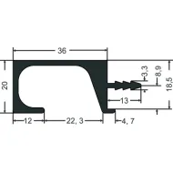 Aluminum handle profile L3500mm
