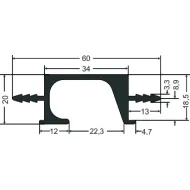 Aluminum handle profile L3500mm