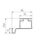 Aluminum profile single vertical L4700mm white RAL9010