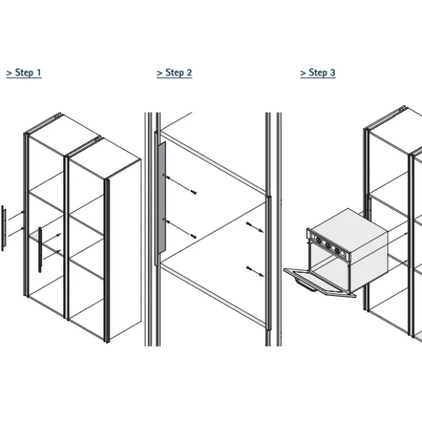 Aluminum profile for oven vertical L602mm aluminum
