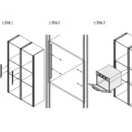 Profilis aliuminis orkaitei vertikalus L602mm, aliuminis
