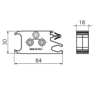 Fitting plates 10 pcs for profile GOLA II, for 18mm wide board