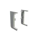 Endcaps 2 pcs. for single profile GOLA II, outer, grey