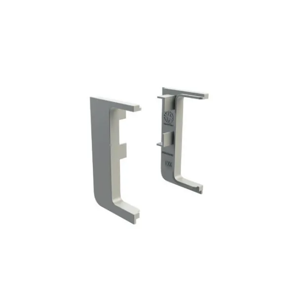 Endcaps 2 pcs. for single profile GOLA II, outer, grey