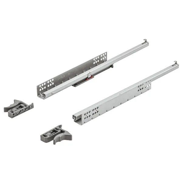 Bėgeliai paslėptieji MX UMS dalinio ištraukimo atmetantys L300mm, 25kg su fiksatoriais