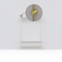 T-connector with fixing plate for Ø16mm tube L68+4mm polished brass No16