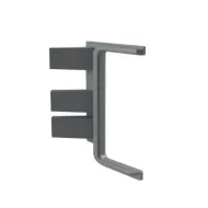 Joint for single profile GOLA II, angular, outer, black