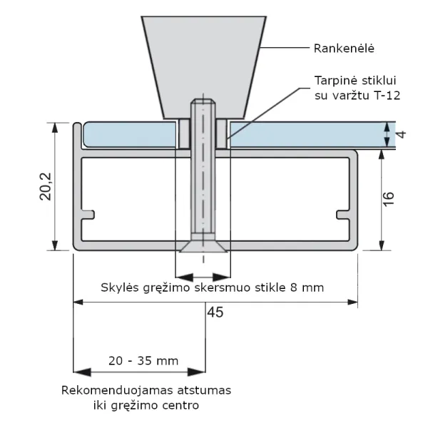 Frame profile 11, for gluing, L3500mm, aluminium, white RAL9003