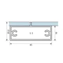 Partition for frame profile 11/18/19/21, L3500mm, aluminium anodized, black