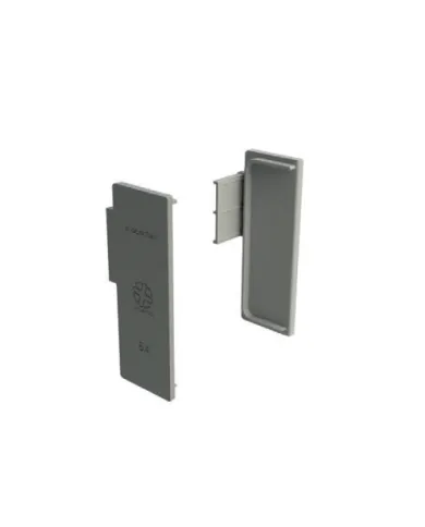 Endcaps 2 pcs. for single profile GOLA II, inner, grey
