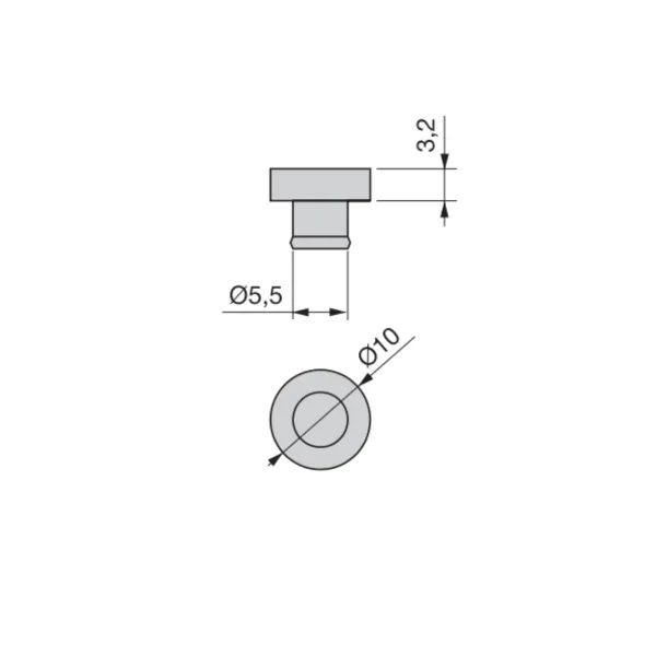 Siurbtukas stiklui Ø10mm,
