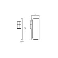 Endcaps 2 pcs. for single profile GOLA II, inner, black