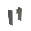 Endcaps 2 pcs. for single profile GOLA II, inner, black