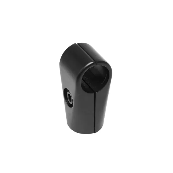 End connection, S type, for tube Ø25mm, black