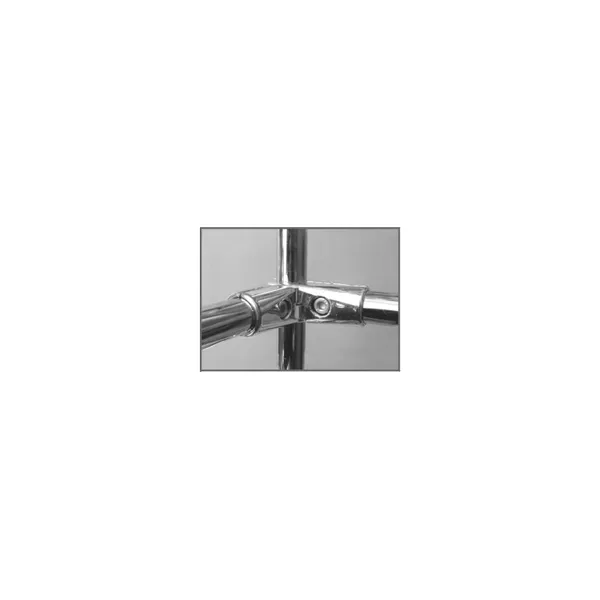 2-way connector, adjustable angle, for Ø25mm tube, chrome