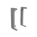 Endcaps 2 pcs. for double profile GOLA II, outer, grey