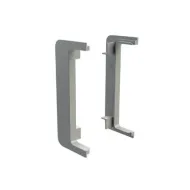 Endcaps 2 pcs. for double profile GOLA II, outer, grey