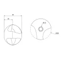 Ø25mm tube connection, double, right